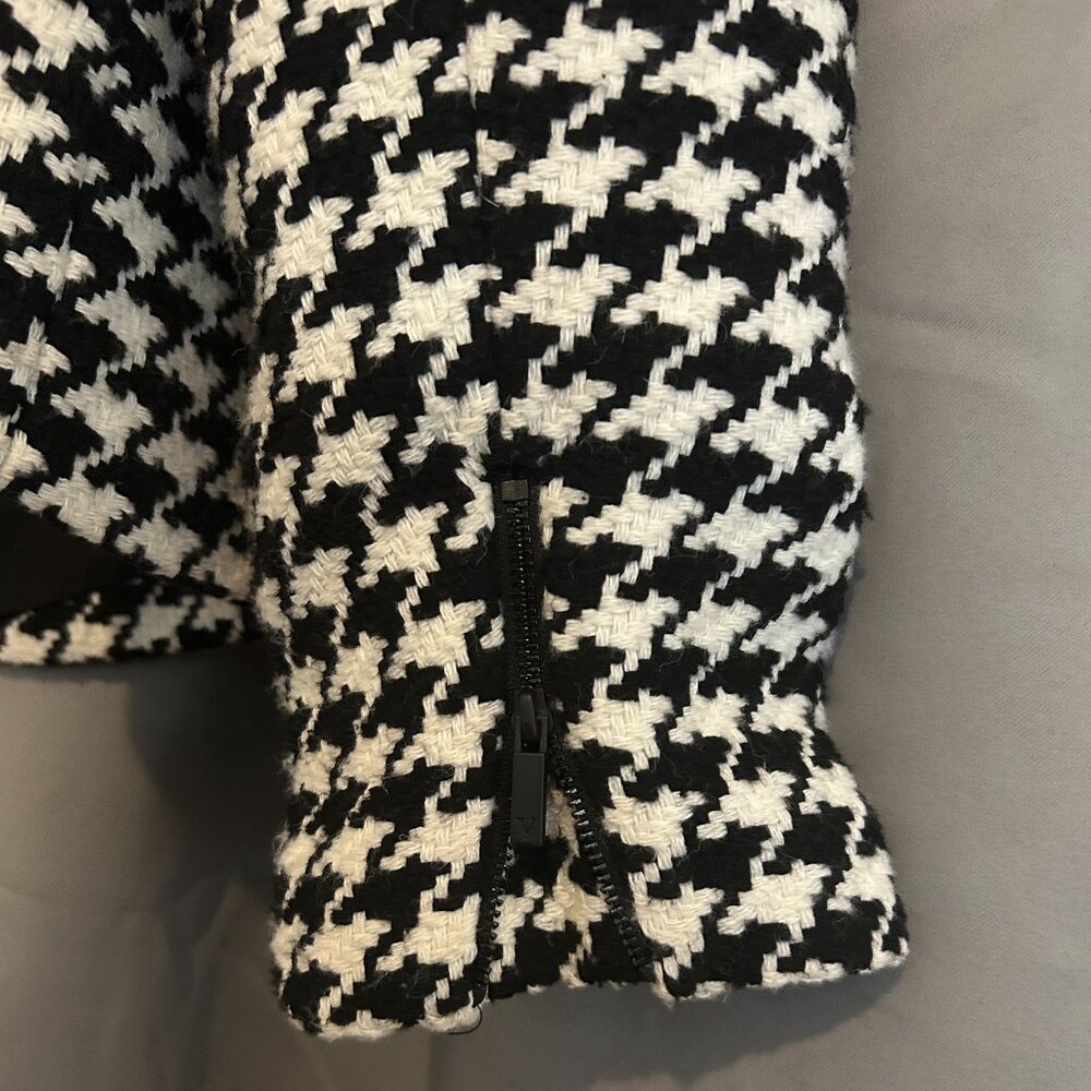 Vince Camuto Moto Houndstooth Jacket XXL, EUC MSRP $149 - Picture 4 of 9